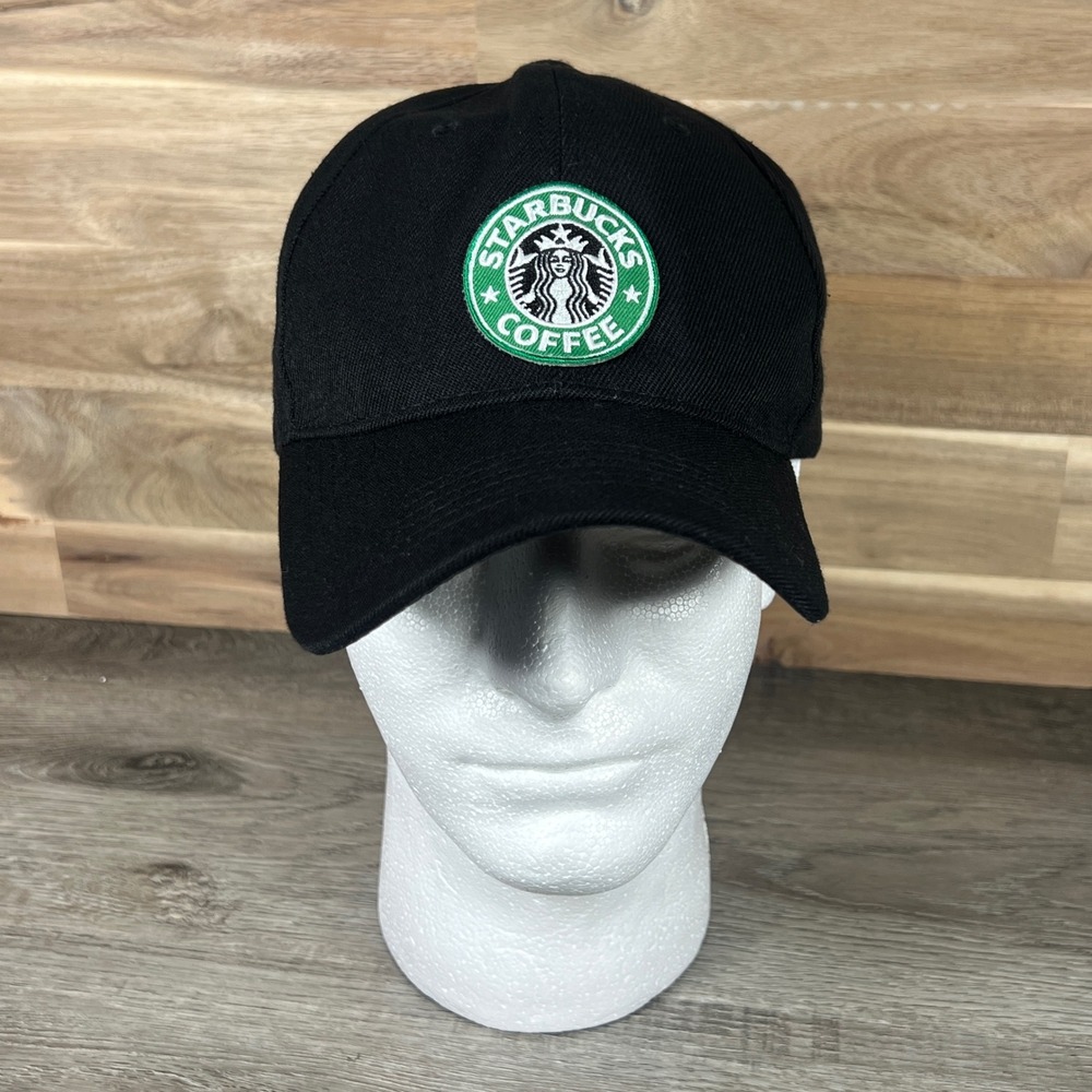 Starbucks Coffee Black Baseball Cap Hat Adjustable Embroidered Logo Strapback